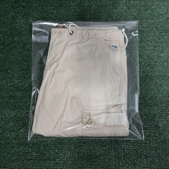 Prana Cargo Shorts Womens 4 Beige Drawstring Hem Hiking Outdoor Pockets - Picture 6 of 6